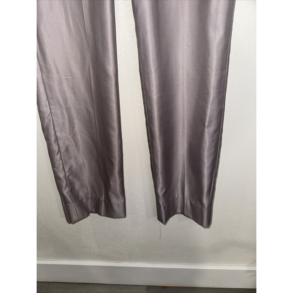 Yves  Saint  Laurent Taupe High- Waisted Dress Pants Straight Leg Trousers Sz 25 - Picture 4 of 16